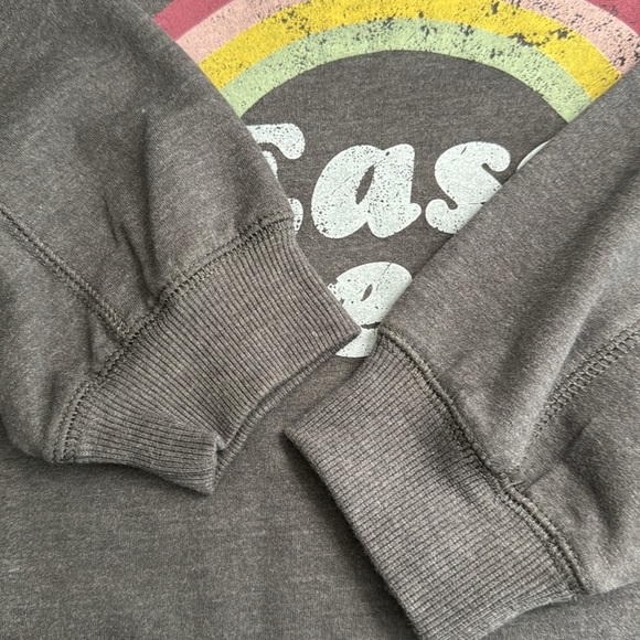 WILDFOX NWT “Easy Does It” Rainbow Graphic Charcoal Plus Pullover Sweatshirt XL - Picture 12 of 16